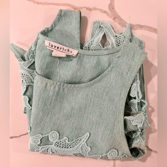 Linen Coral design tank top - crop - Picture 4 of 4